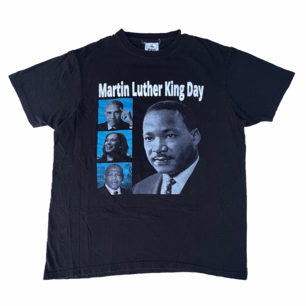 Martin Luther King Day Keeping The Dream Alive Black Blue Graphic T-shirt